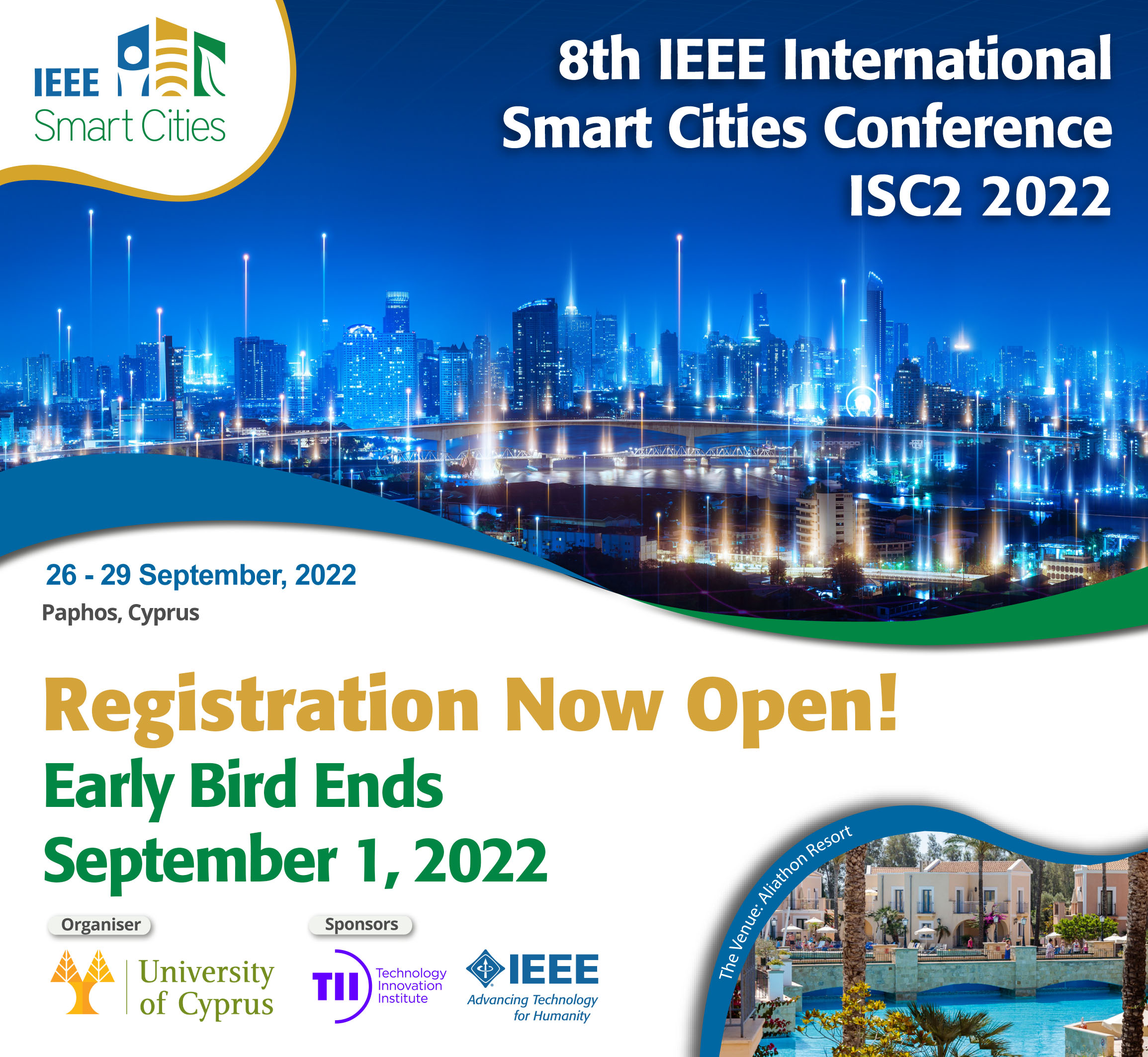 IEEE ISC2 2022 Registration is open, Early Bird Registration ends September 1, 2022
