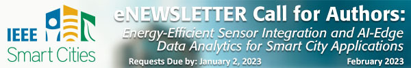 eNewsletter Call for Authors: Energy-Efficient Sensor Integration and AI-Edge Data Analysis for Smart City Applications